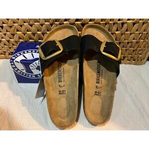 Birkenstock Madrid Big Buckle – Black – EU 39 Regular / US Women’s 8 –Brand New